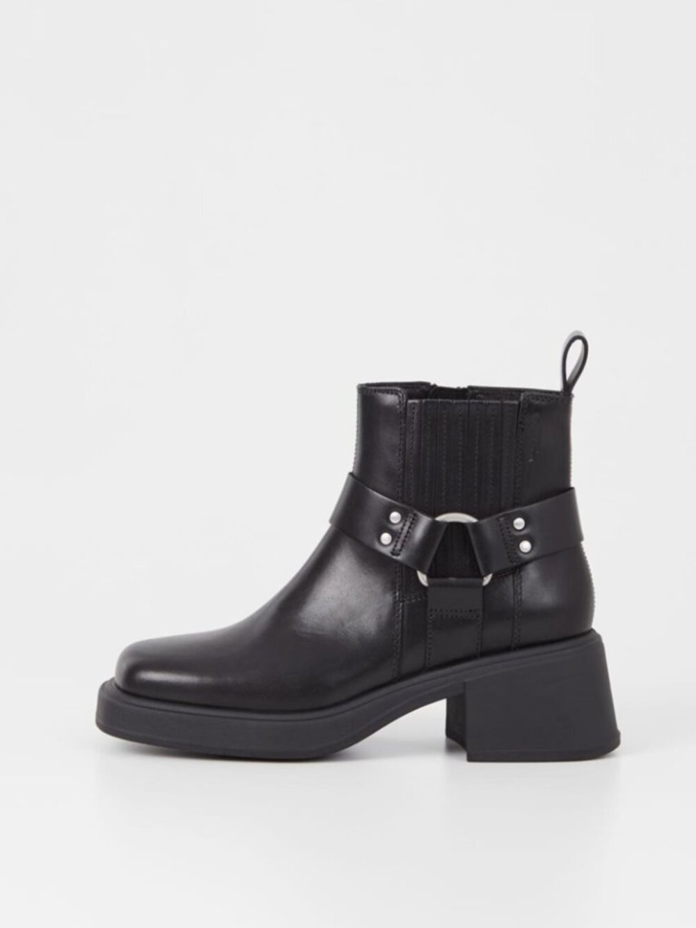 Vagabond Shoemakers Dorah Black Harness Ankle Boots Size US 7